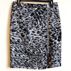 Talbots Paintbrush Zip-front Pencil Skirt